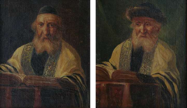 A pair of Portraits of a Rabbi